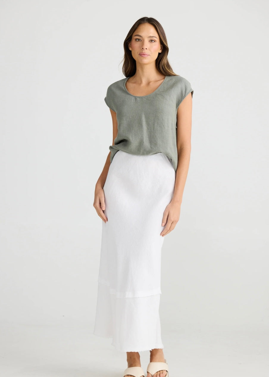 Pisa Top in Pistachio Linen