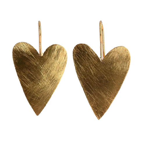 MW Euro Gold Heart Drop Earrings B209