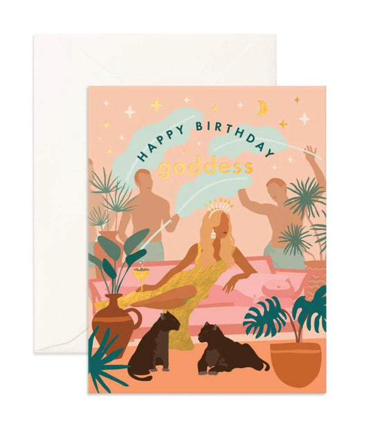 Birthday Goddess Greeting Card