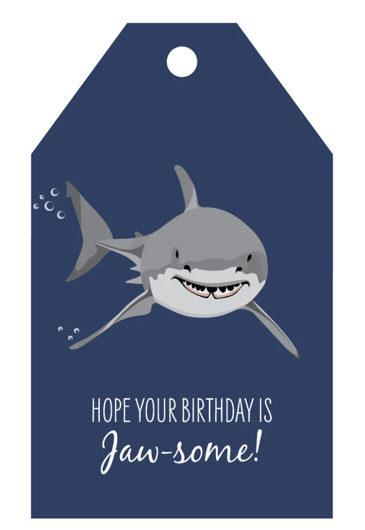 Birthday Tag - Great White Shark