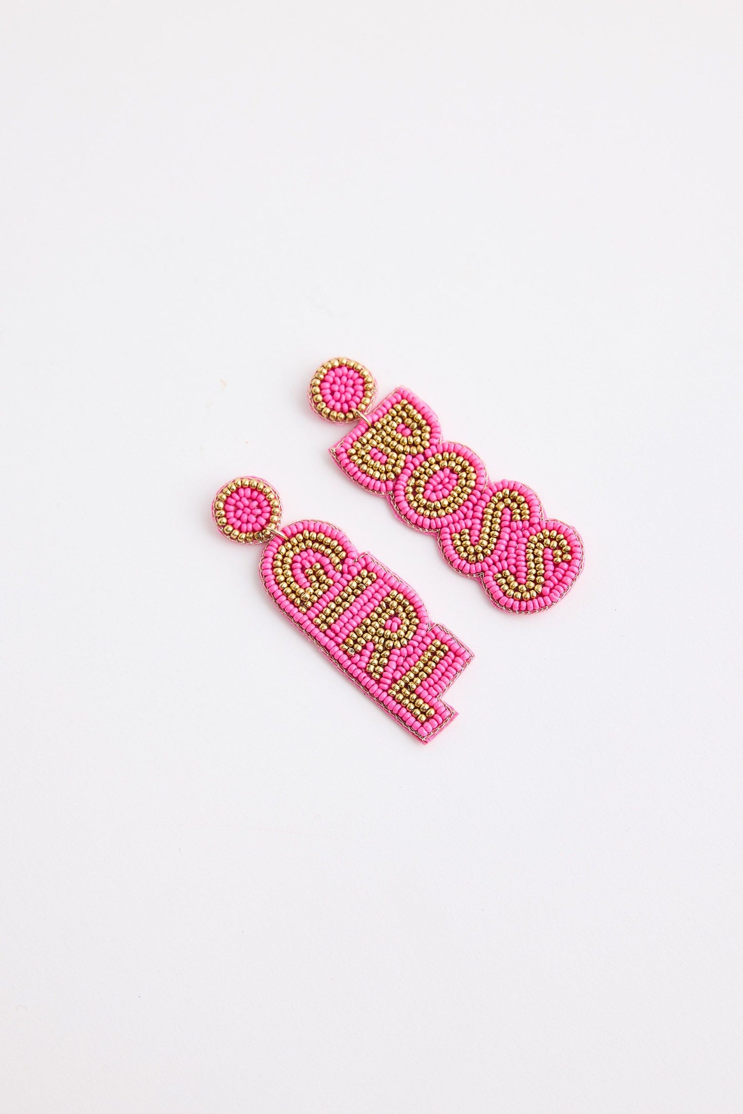 Girl Boss Earrings - Pink