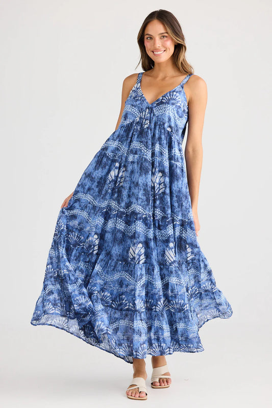 Pinata Dress in Ocean Clam