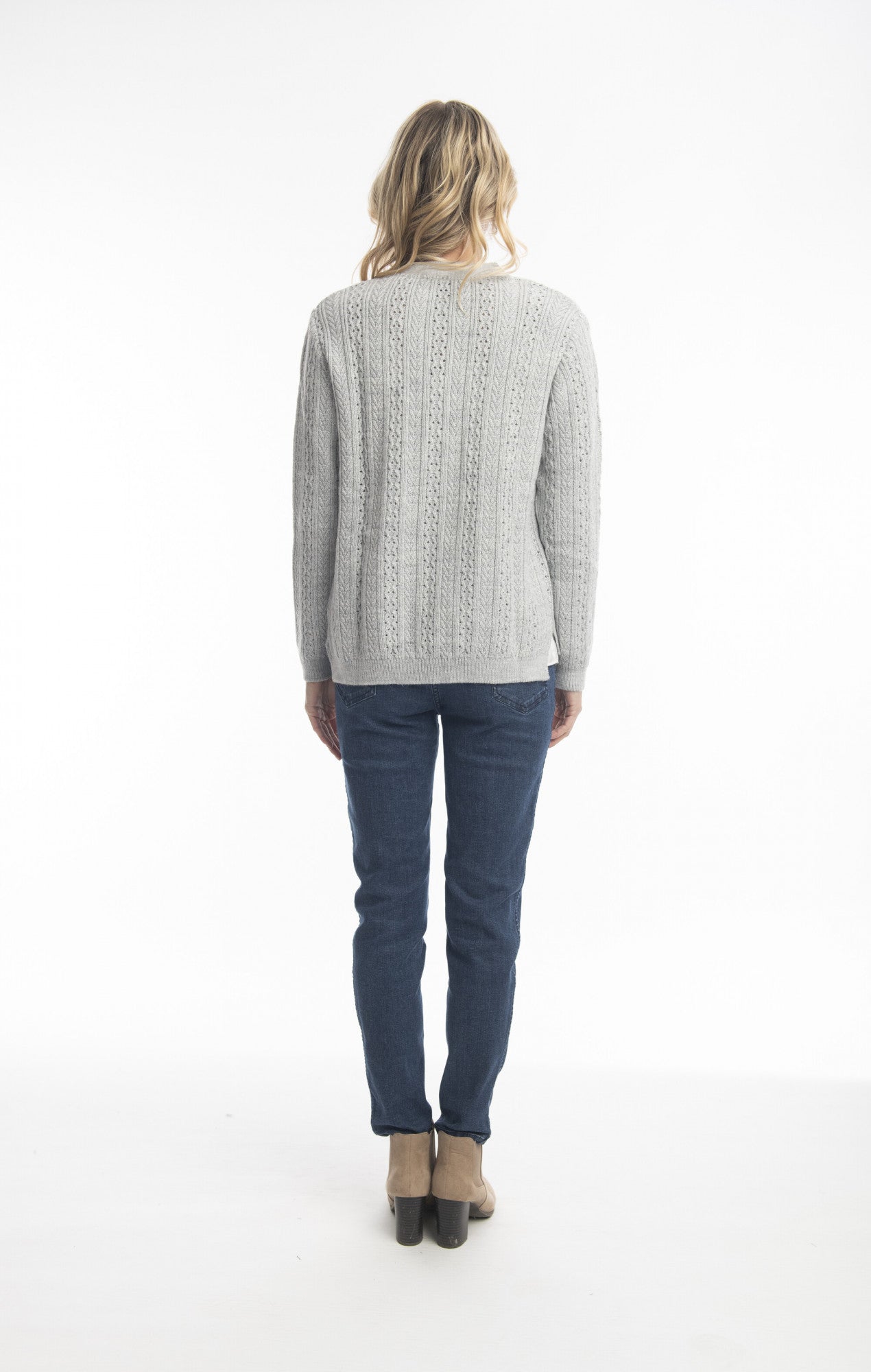 Alpaca Knits Cardigan in Grey Melange
