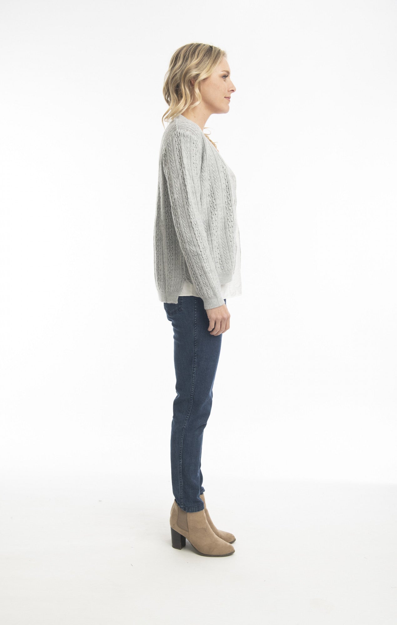 Alpaca Knits Cardigan in Grey Melange