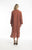 Pure Linen Dress Shirt Maxi in Terracotta