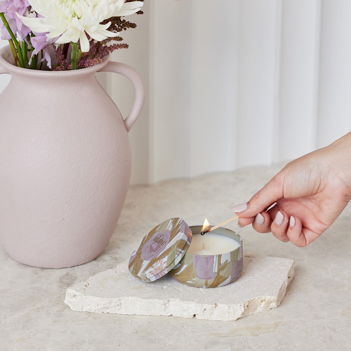 al.ive A Moment To Bloom Mini Soy Candle