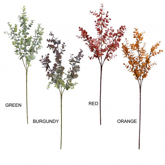 65cm Burgundy Eucalyptus Spray