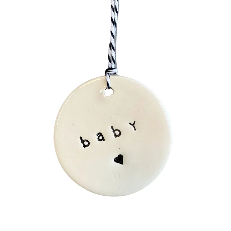 Ceramic Tag - Baby (heart)