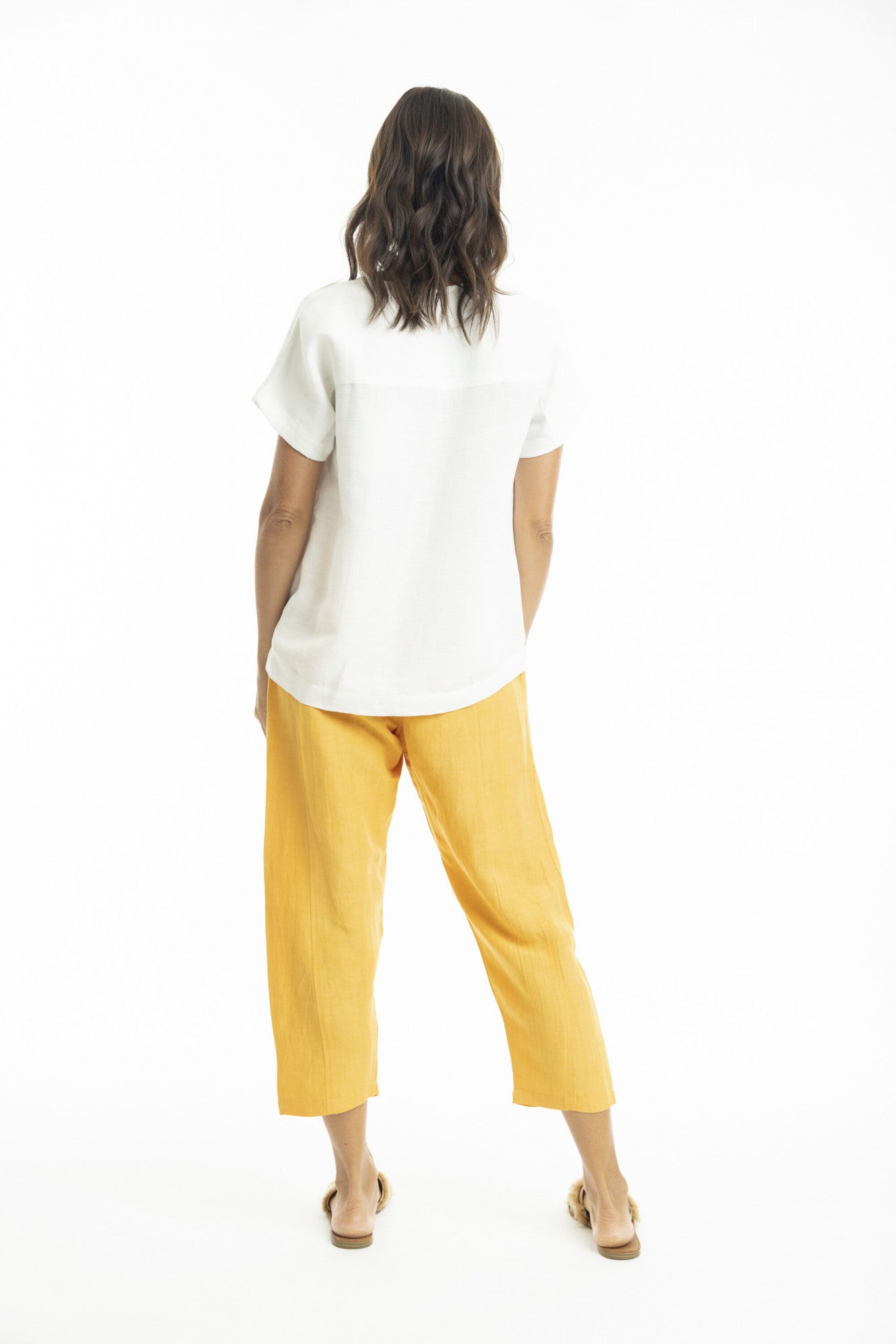 Linen Pant in Mango