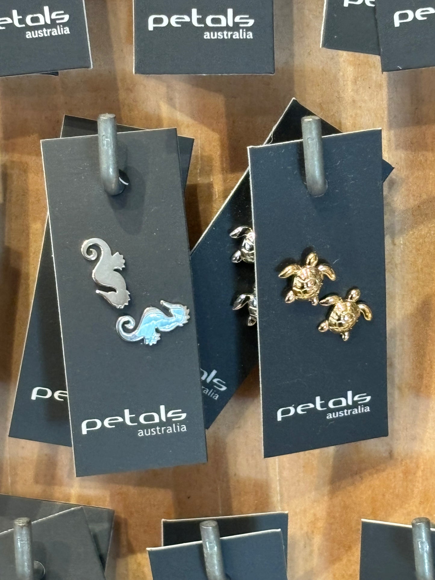 Petals Sterling Silver Seahorse Stud