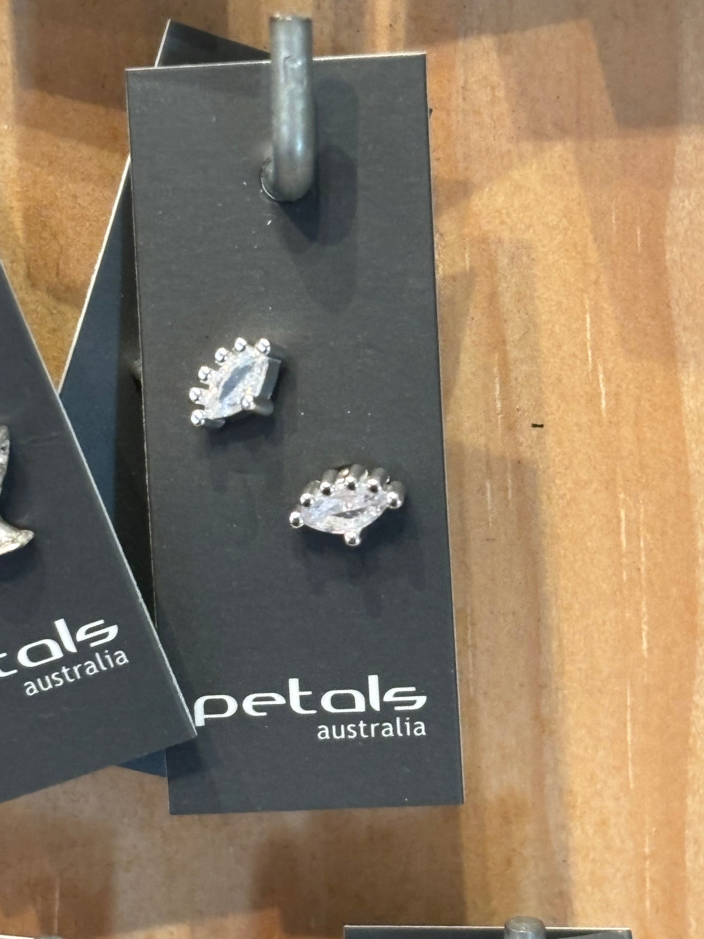 Petals Cubic Zirconia Mini Fan Stud