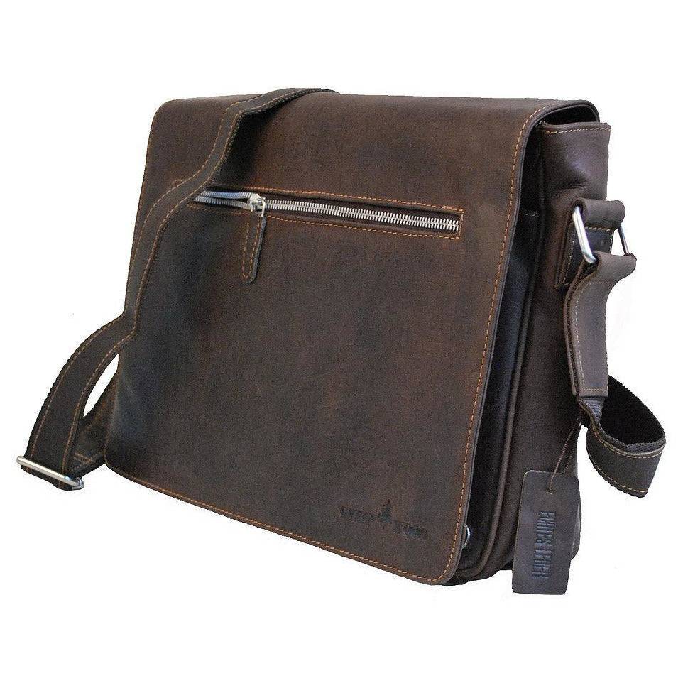 Berlin Leather Laptop Bag - Brown