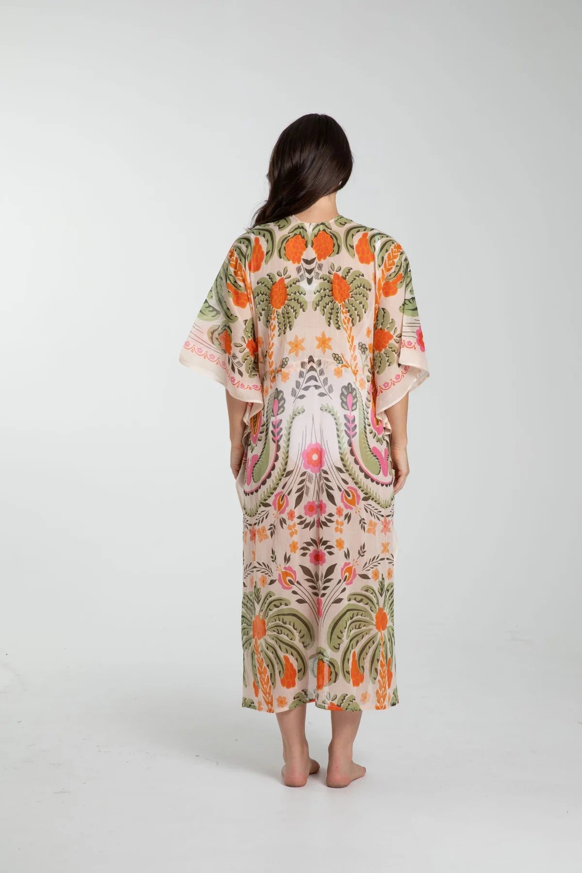 Asta Long Kaftan in Palm