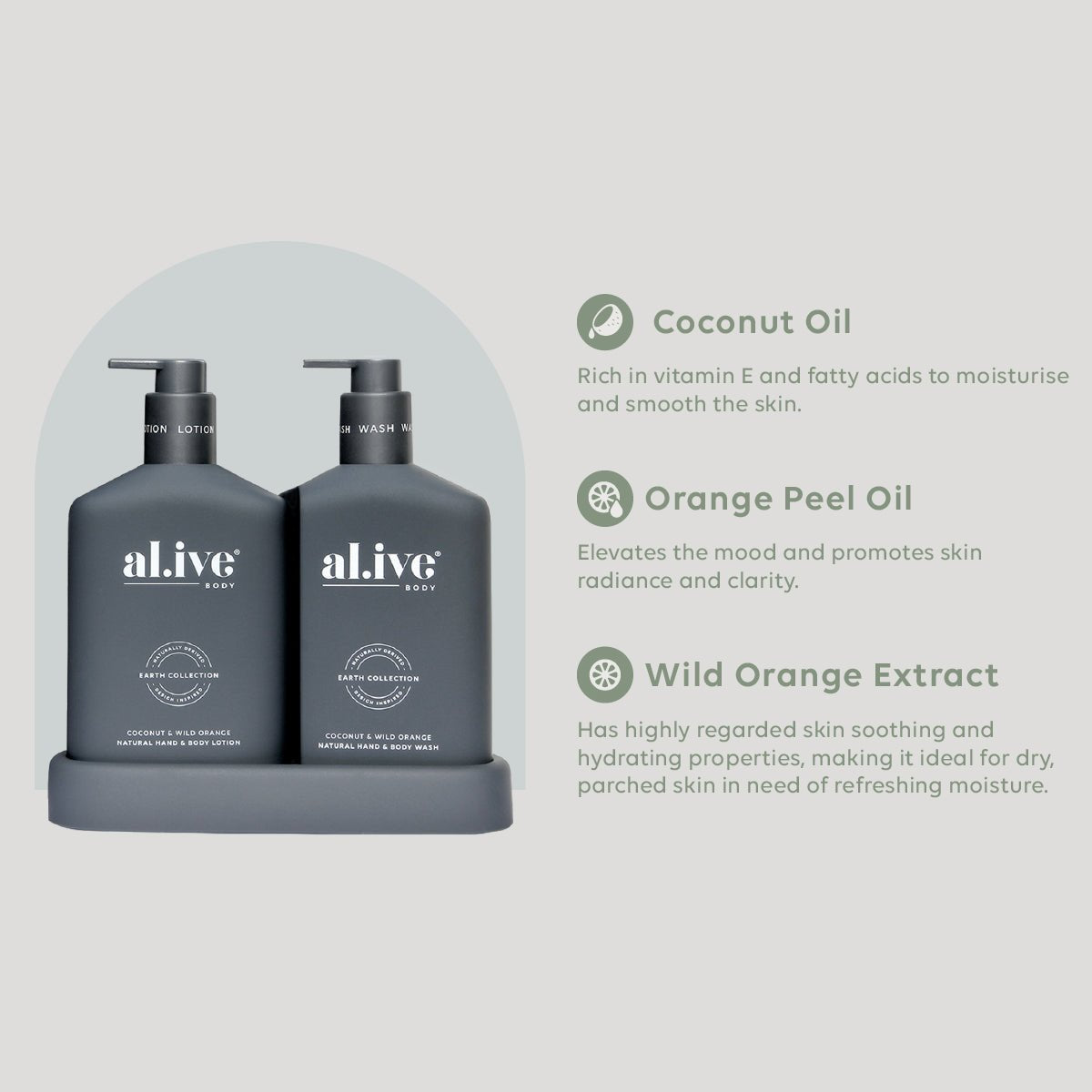 al.ive Coconut & Wild Orange | Wash & Lotion Duo