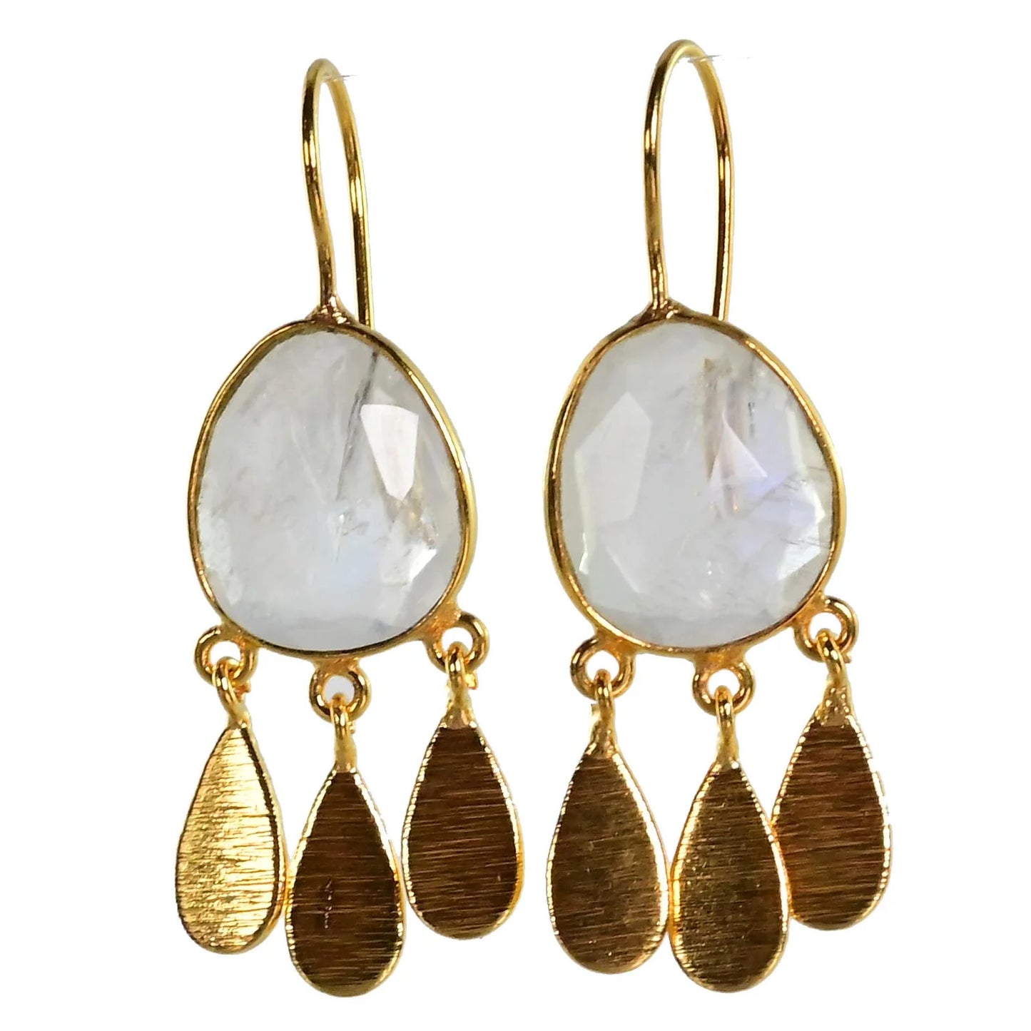 MW Teardrop Euro Gold Gemstone Earrings A36E (Assorted)