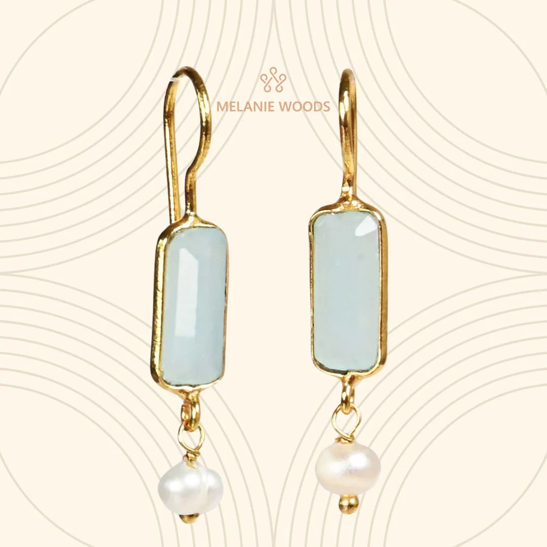 MW Gold Gemstone Earrings A222