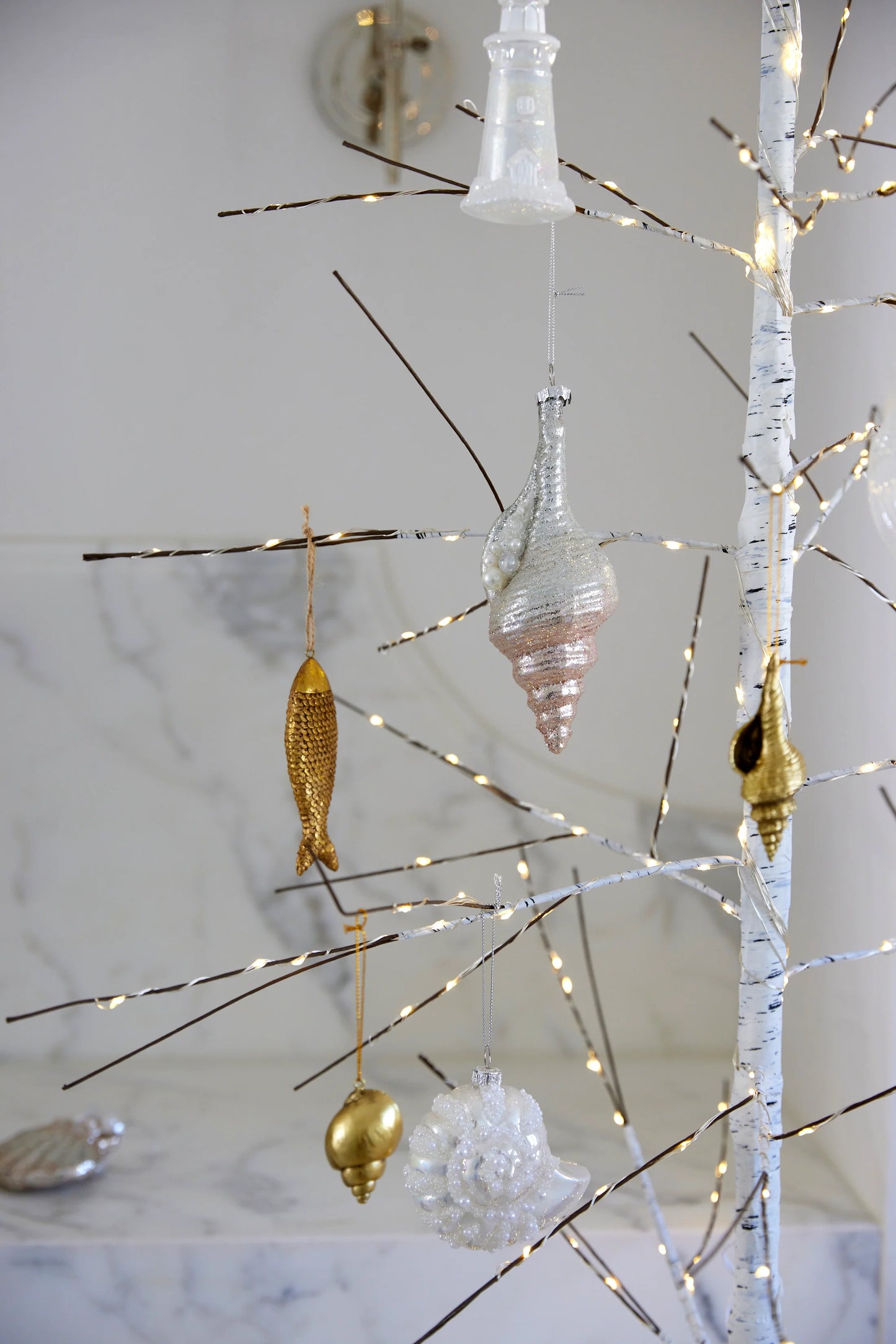 High Shine Coil Shell with Pearls