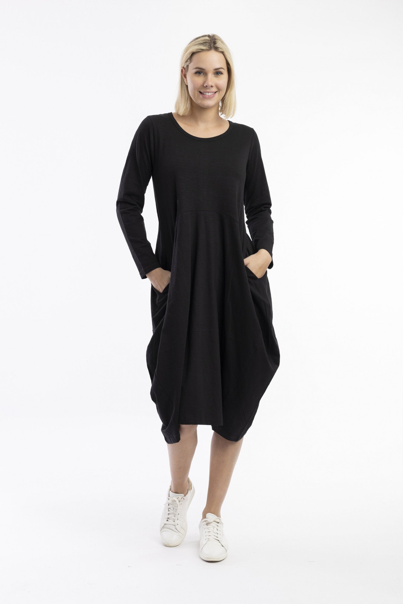 Essential Knits Dress Bubble Black