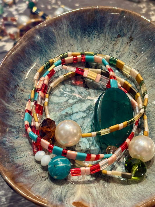 Agnes & Gus Tila Bracelet with Vintage Beads (Various)