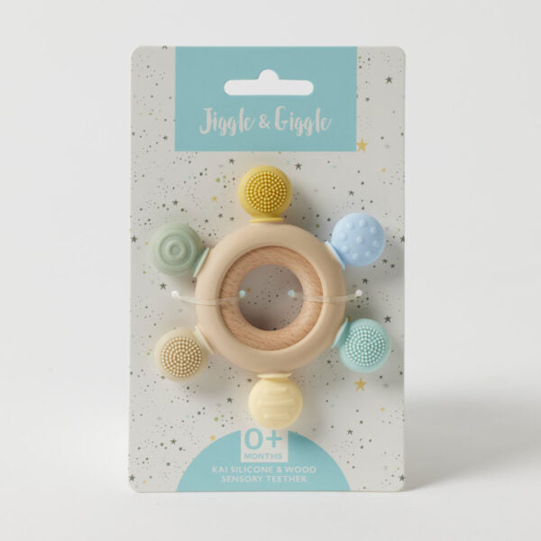 Kai Silicone and wood Sensory Teether