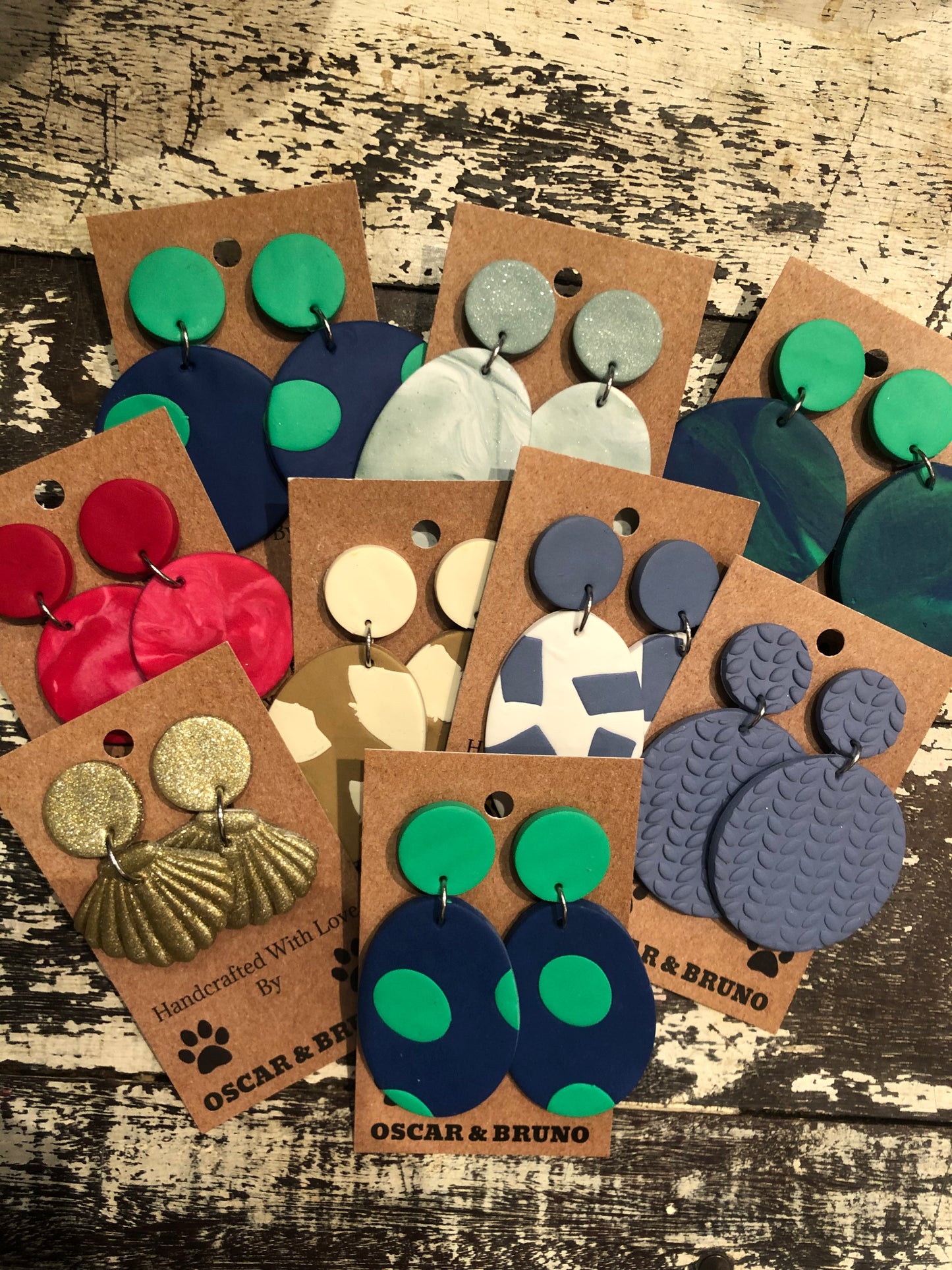 Oscar and Bruno Large Clay Earrings - Assorted