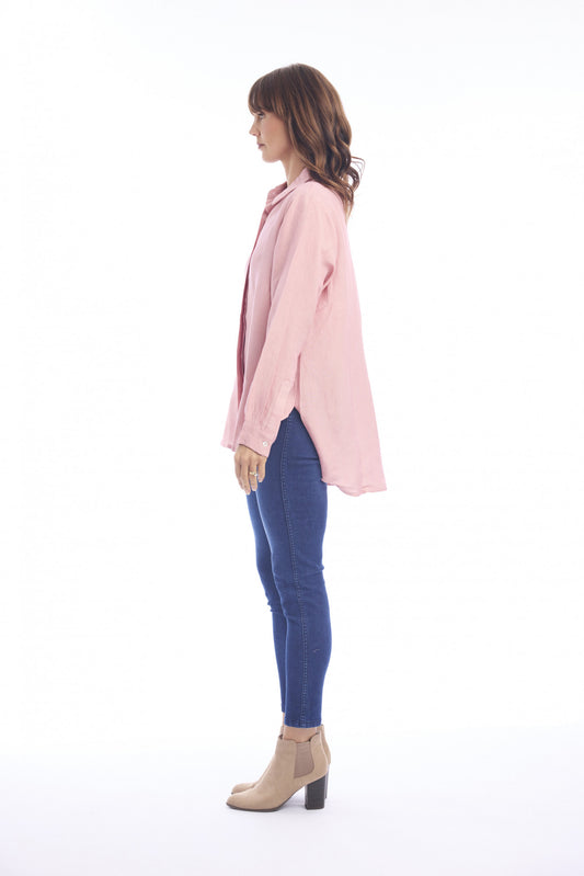 Linen shirt - Rose Tan