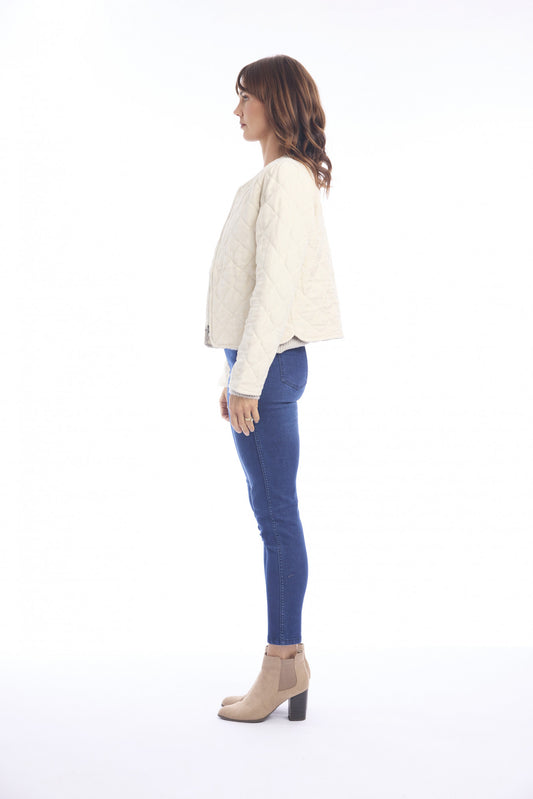 Linen Jacket Padded - Natural