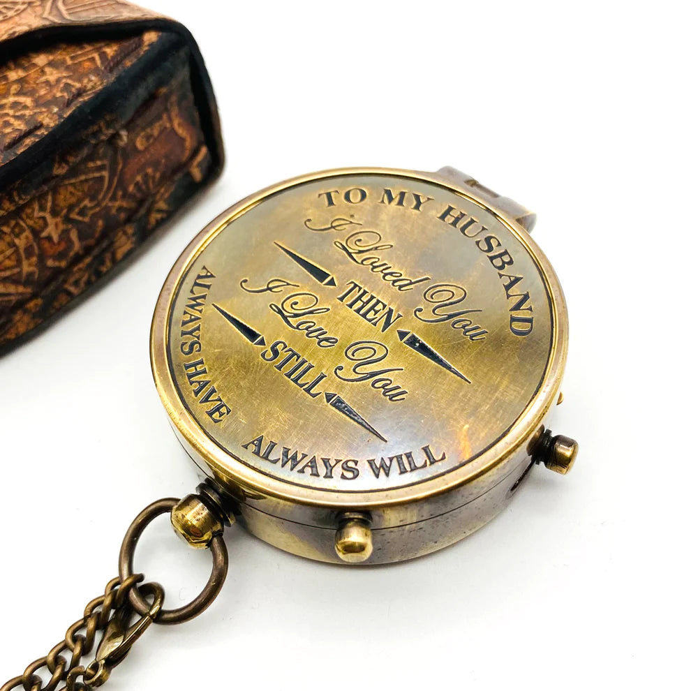 Compass with message - Husband