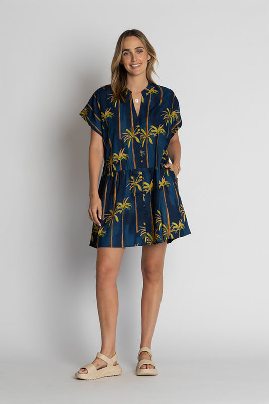 Badira Dress in Navy