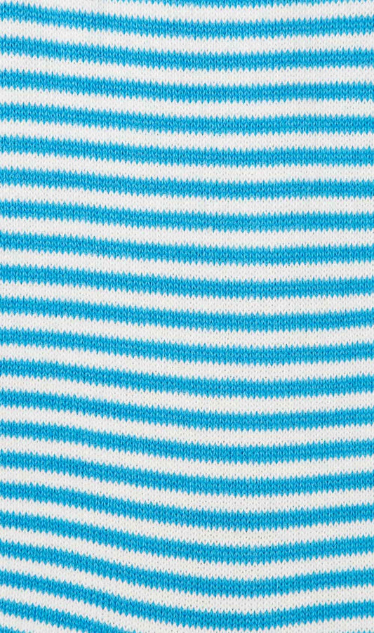 Light Blue + White Pinstriped Socks for Men