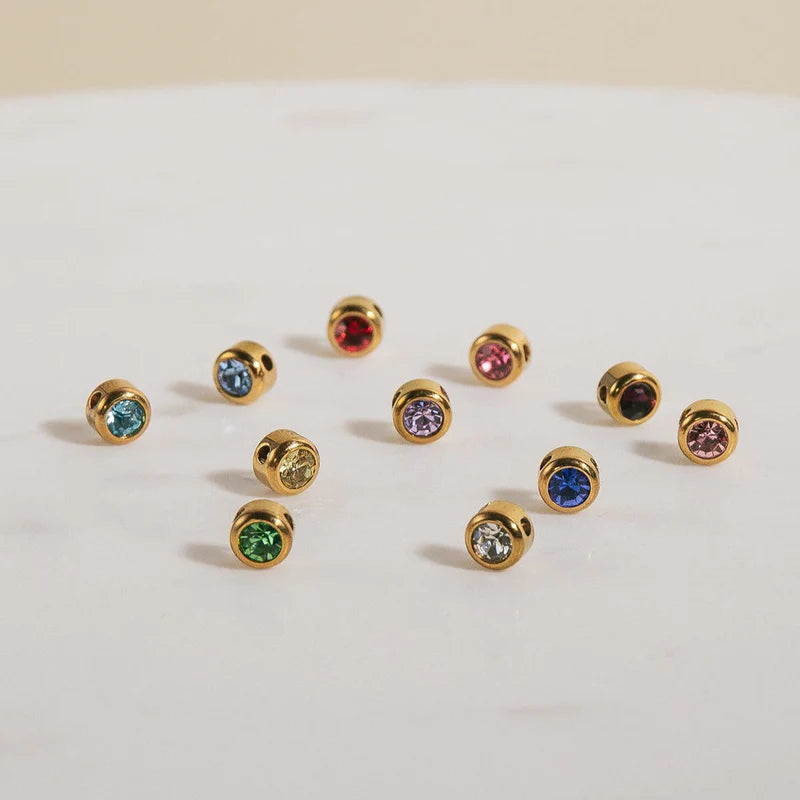 Luisa Luxe Personalised Birthstone Charm Necklace (Birthstone Charm only)
