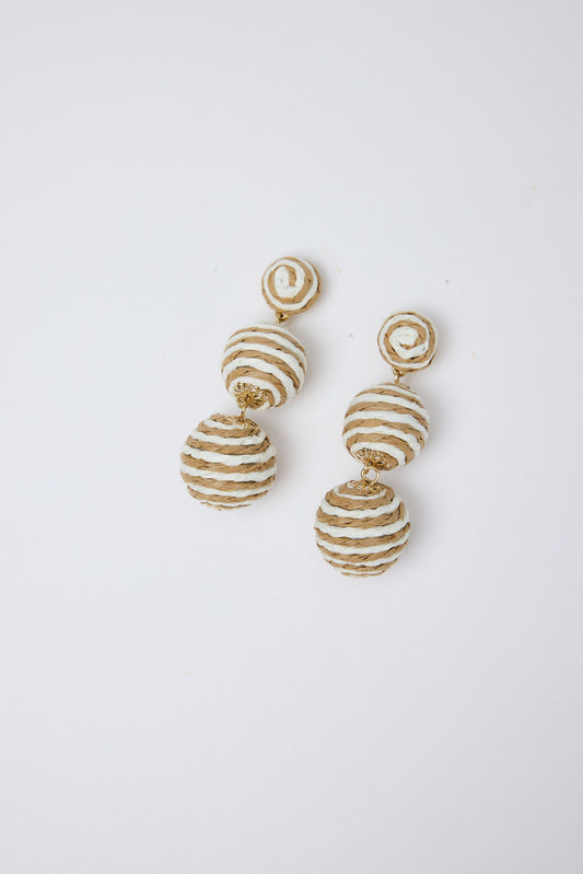 Melody Earrings Natural Stripe