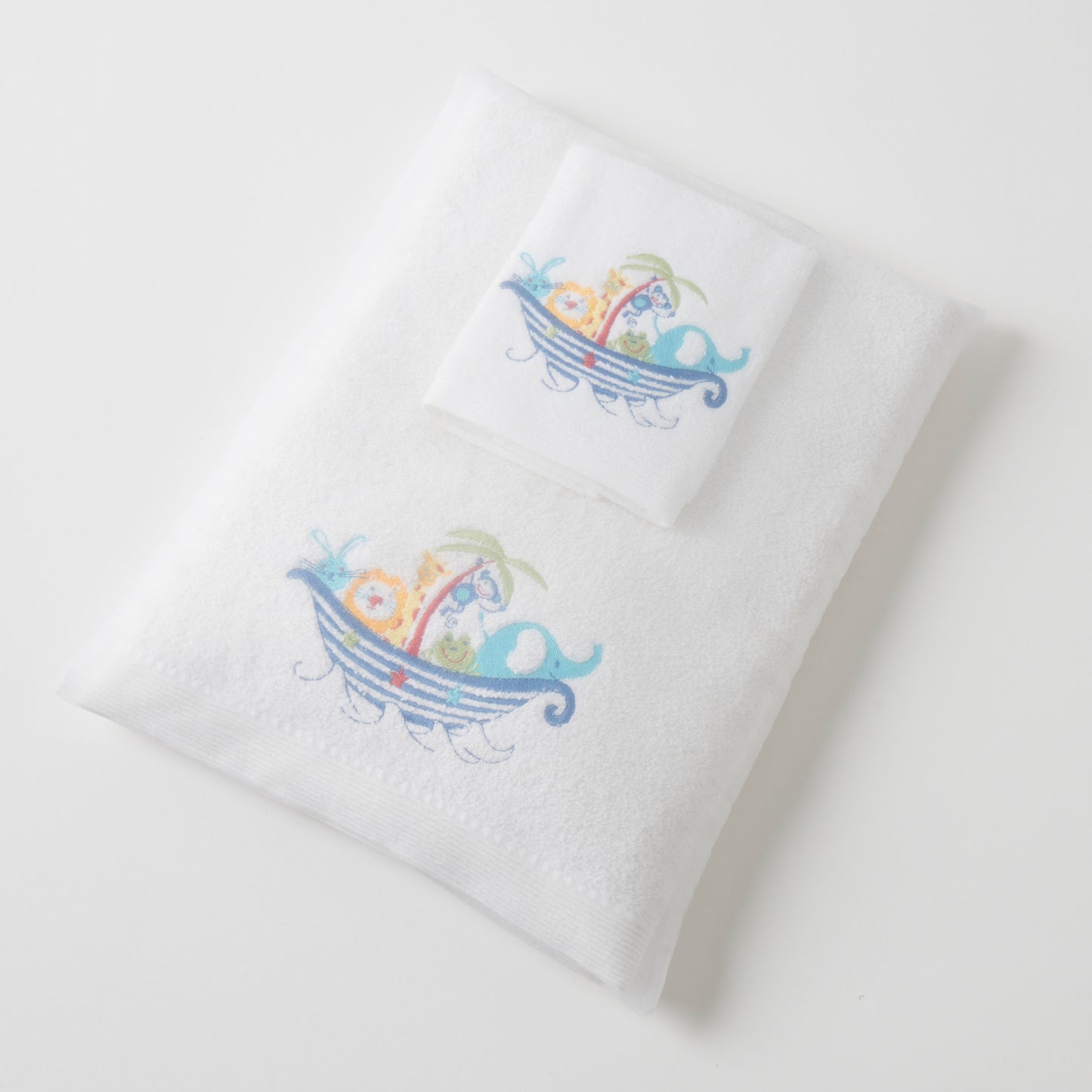 Fun Ark Bath Towel & Face Washer in Organza Bag