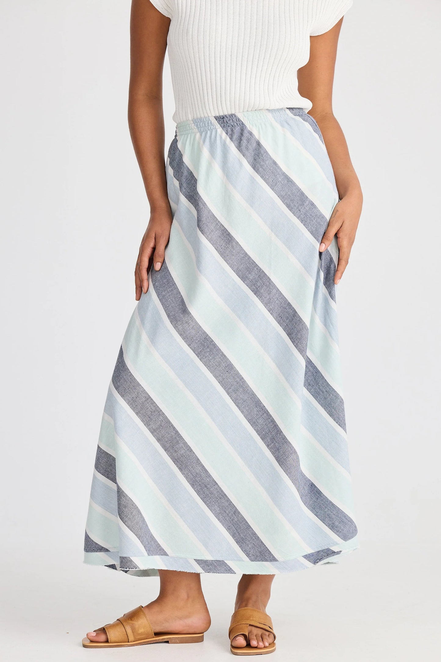 Sicily Skirt Blue Check