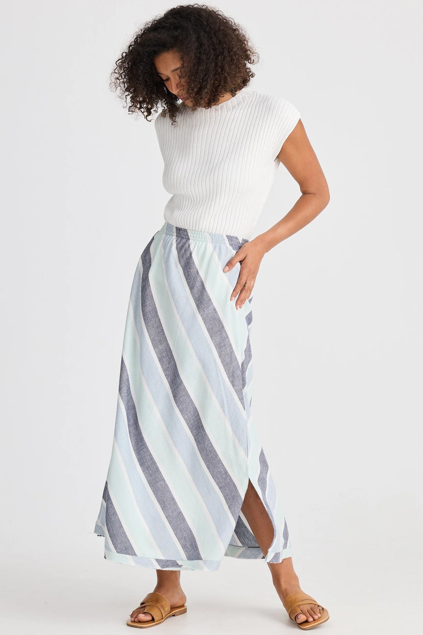 Sicily Skirt Blue Check
