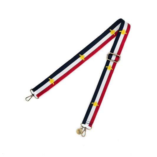 Bee Strap Long - Red & Navy