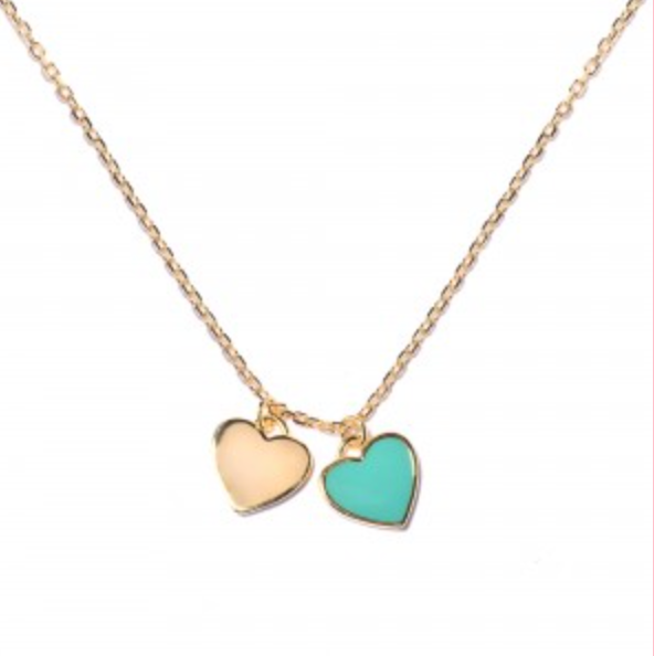 G Enamel Green Gold Heart