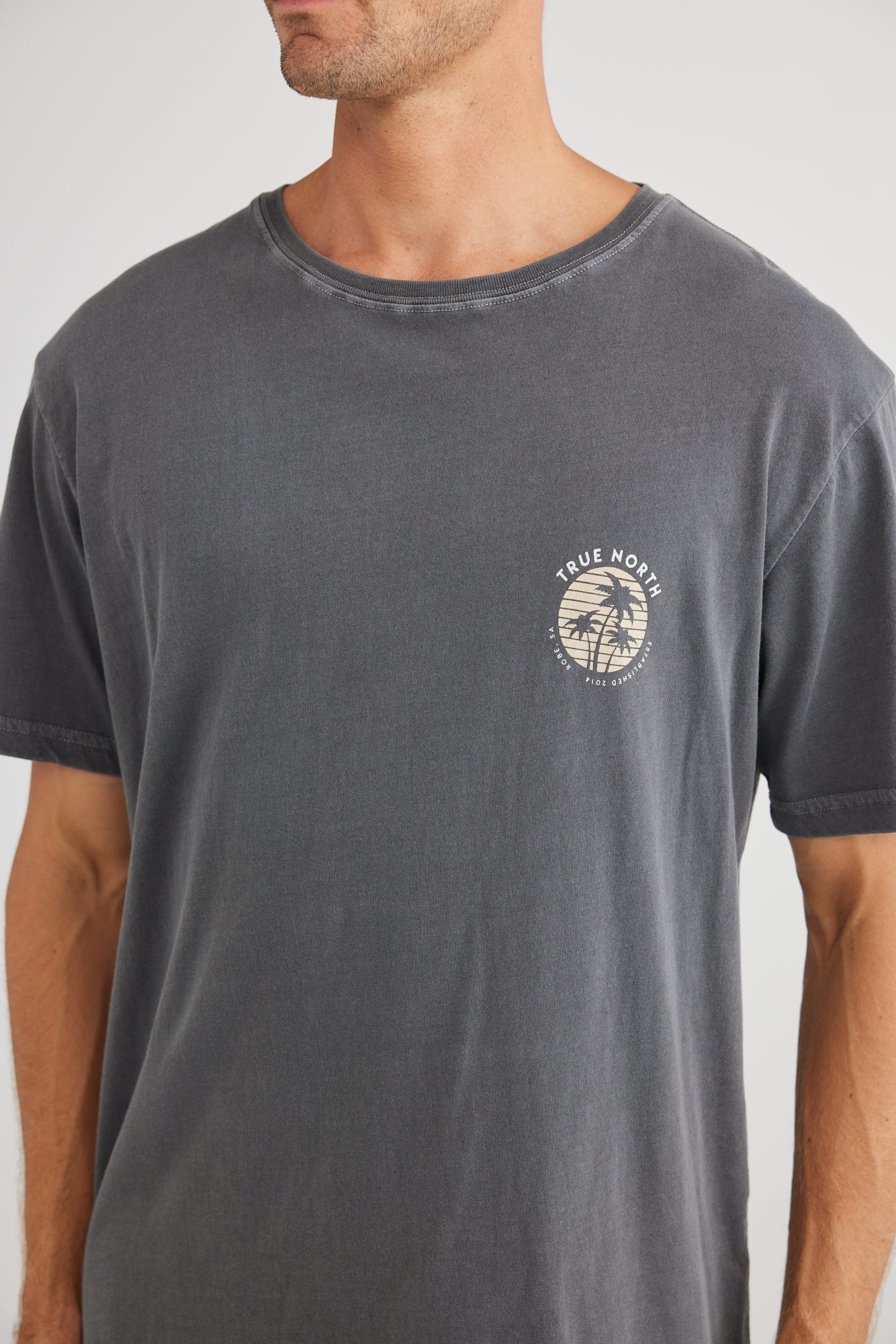 Palm Tee in Charcoal