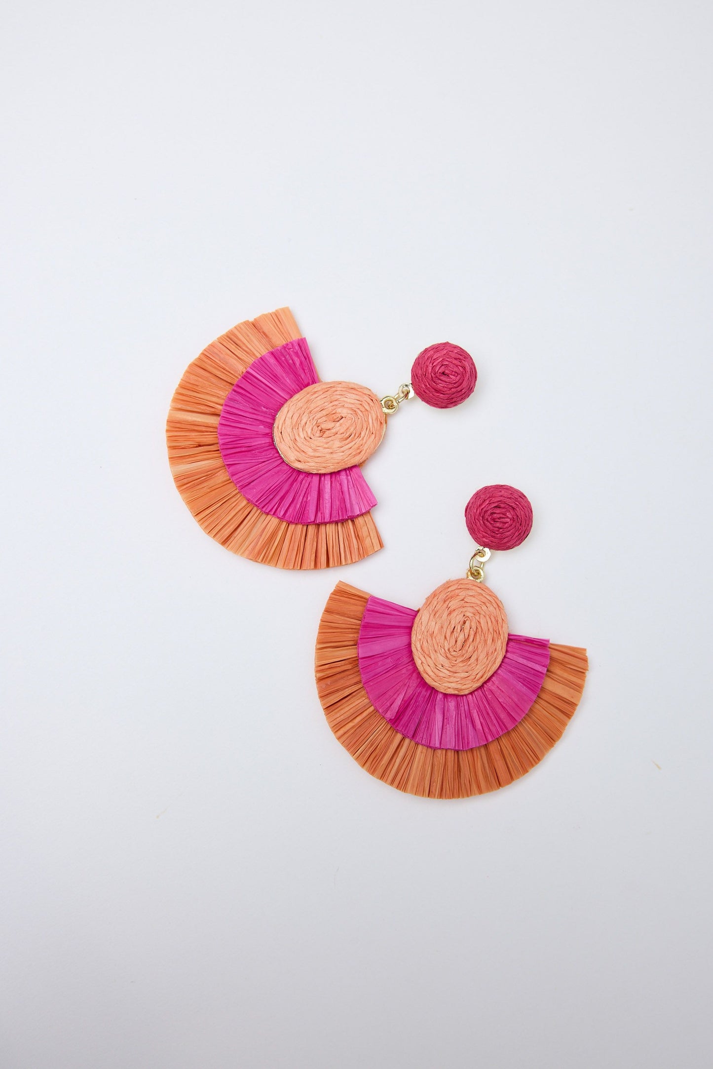 Torino Earrings Pink and Orange
