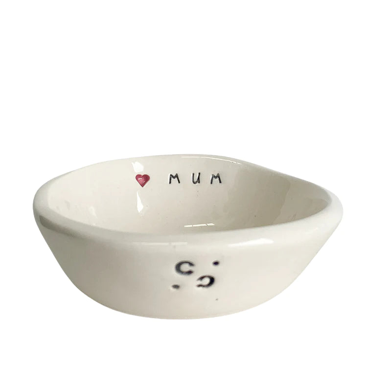 Ceramic Bowl MUM with pink heart