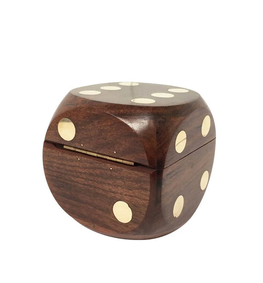 Wooden dice box