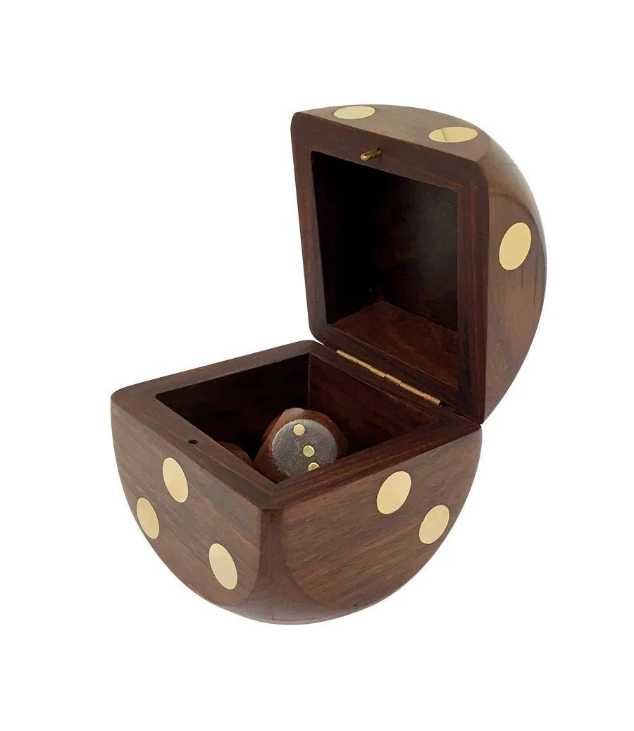 Wooden dice box