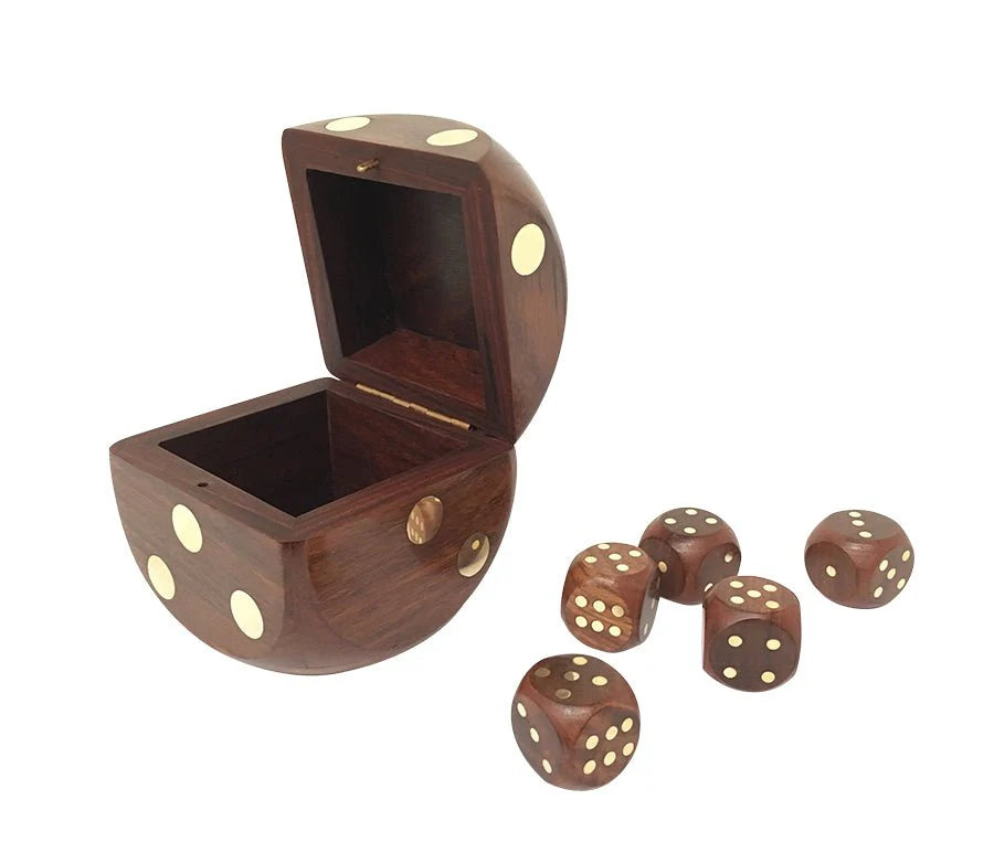 Wooden dice box