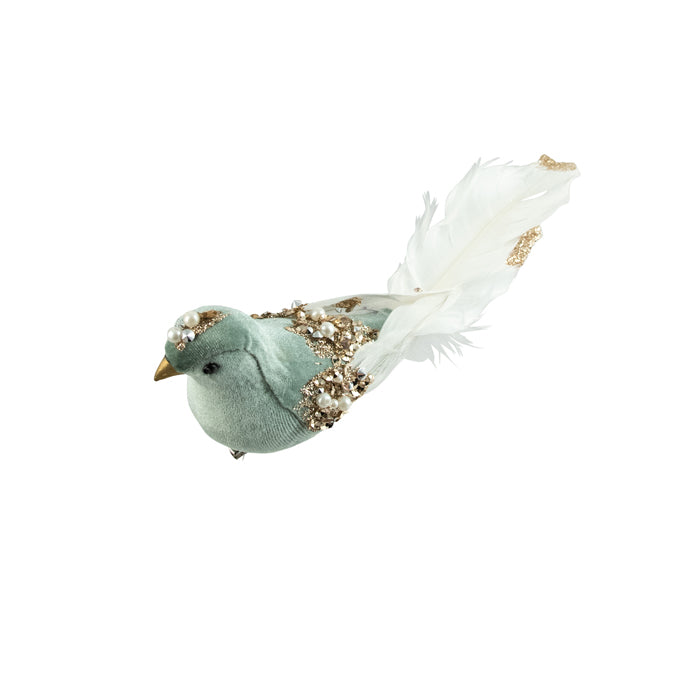 Mint Champagne Clip on Bird