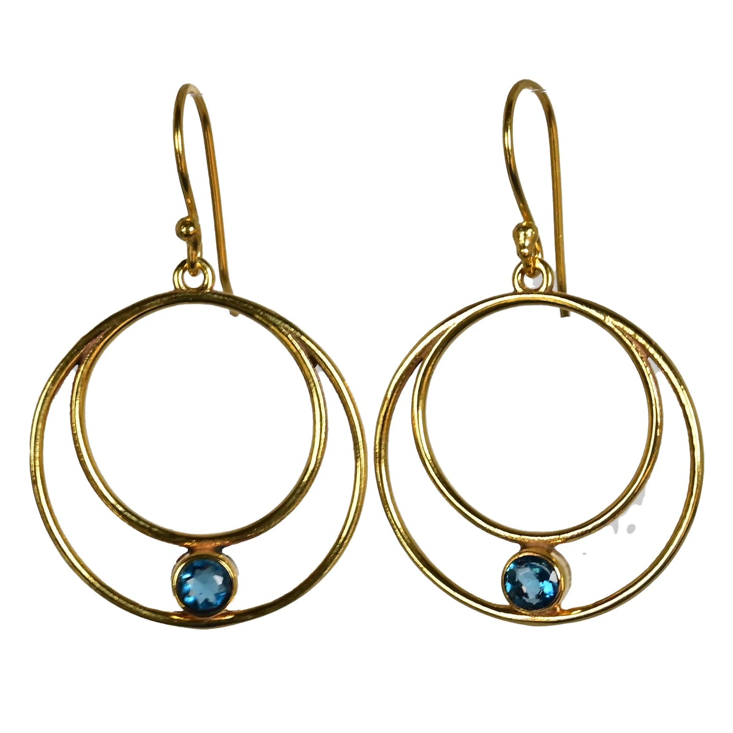 MW Gold Hoop Gemstone Earrings A27 (Various)