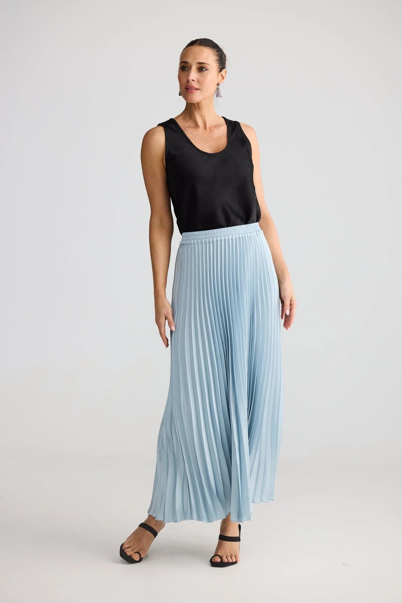 Alias Pleated Skirt in Blue Ice