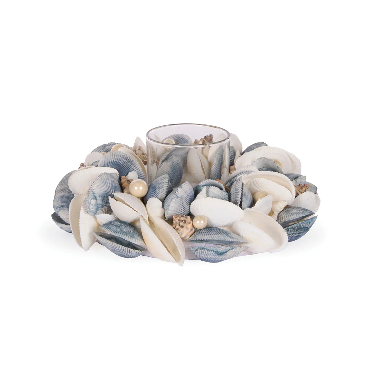 20.5cm Blue Clam Candleholder