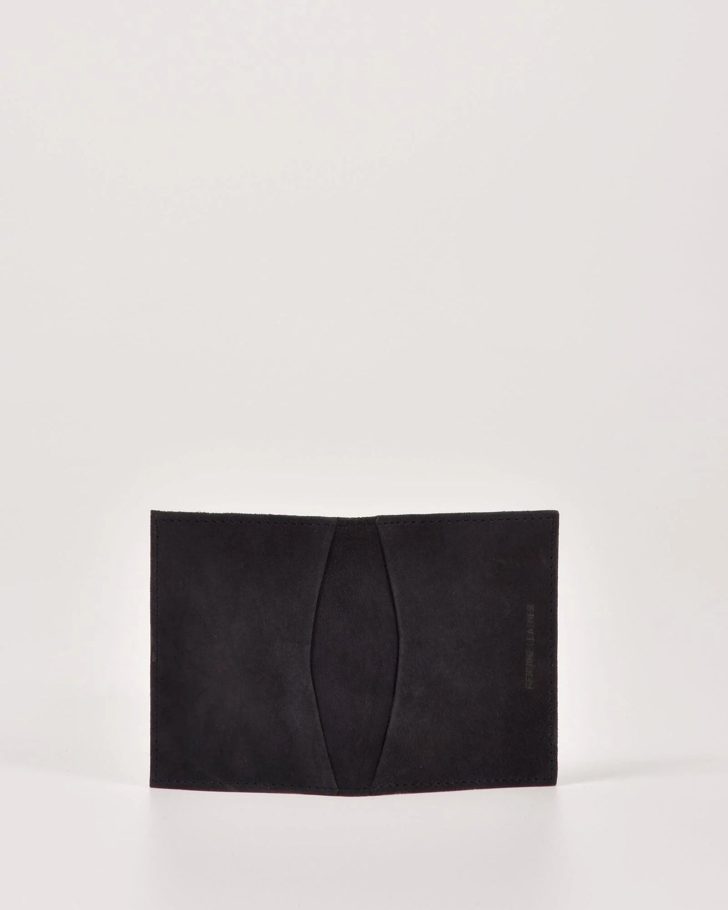 Carlyon Suede Leather Cardholder in Navy