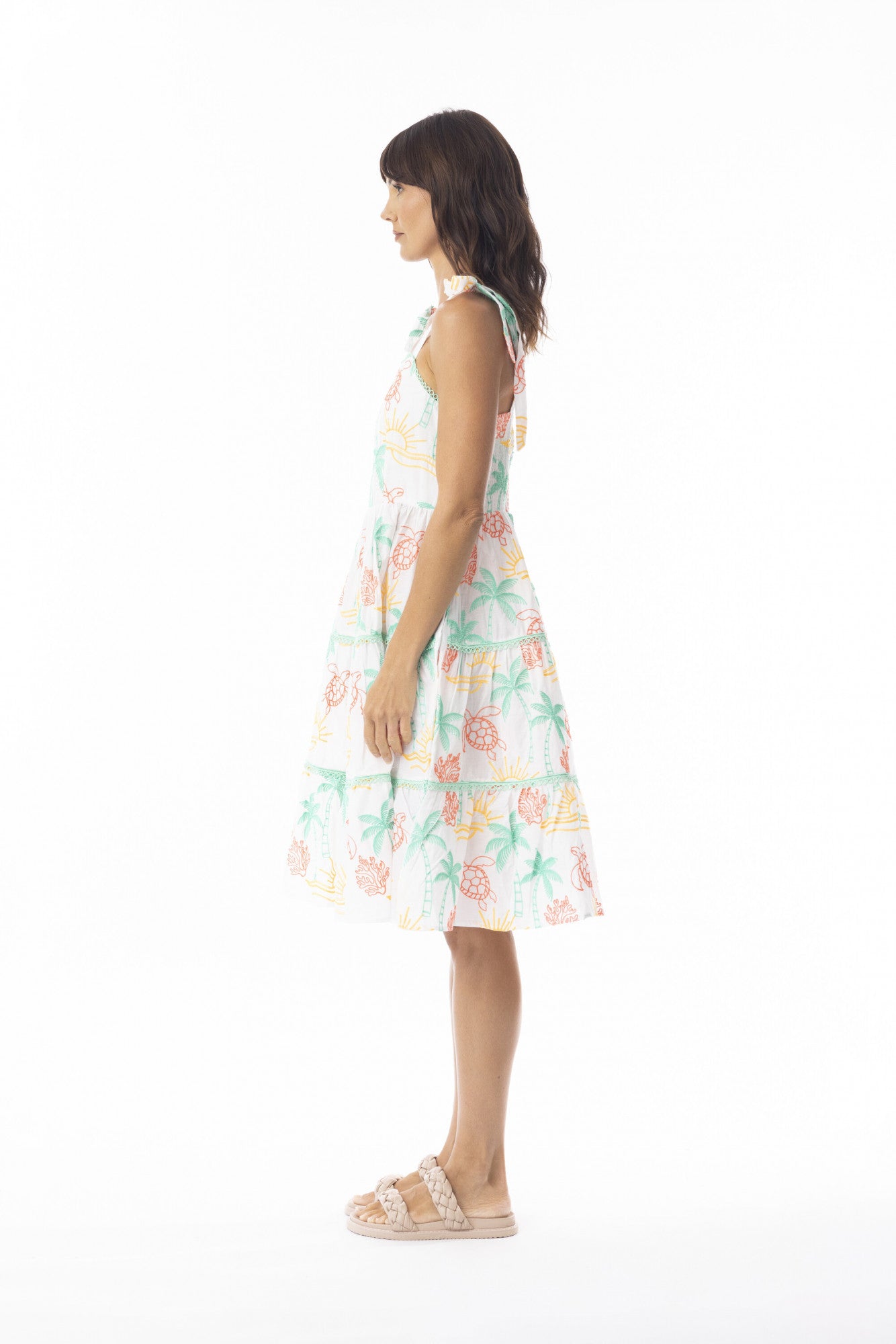 Coral Dress Tie Strap