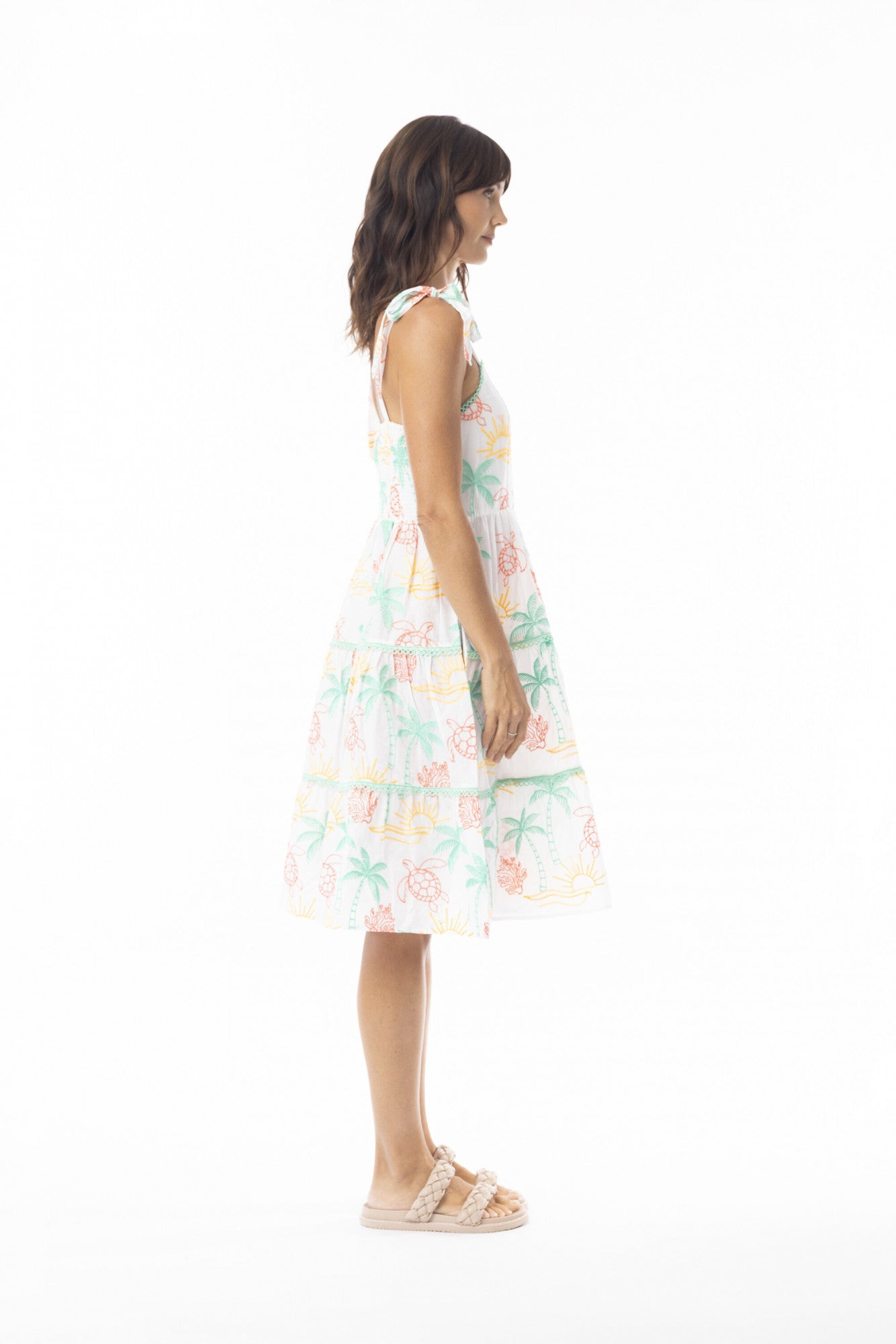 Coral Dress Tie Strap